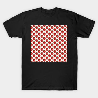 Strawberry Design, Cute Red Strawberries on White Background: Fruit Pattern Summer Gifts T-Shirt